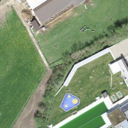 Sand Volleyball Court — aerial view