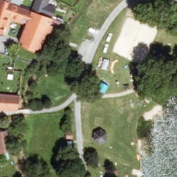 Sand Volleyball Court — aerial view
