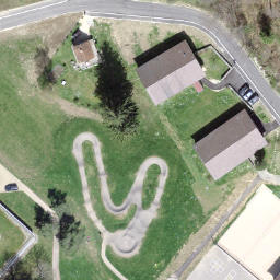 Sand Volleyball Court — aerial view