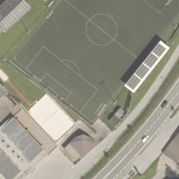 Sand Volleyball Court — aerial view