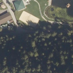Sand Volleyball Court — aerial view