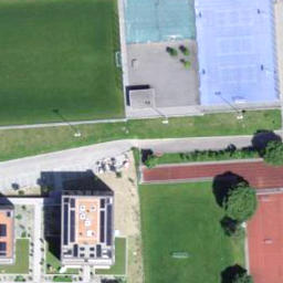 Sand Volleyball Court — aerial view