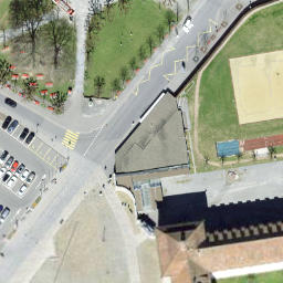 Sand Volleyball Court — aerial view