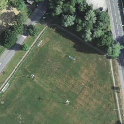 Sand Volleyball Court — aerial view