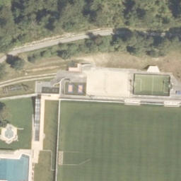 Sand Volleyball Court — aerial view