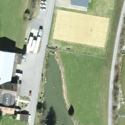Sand Volleyball Court — aerial view