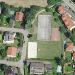 Beachvolleyballplatz — aerial view