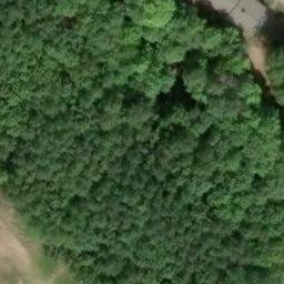 Sand Volleyball Court in Dollar Bay, MI — aerial view