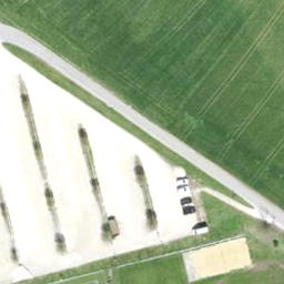 Sand Volleyball Court — aerial view