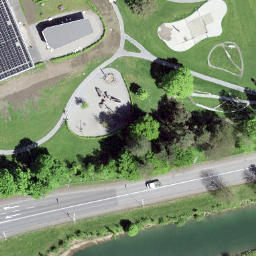 Sand Volleyball Court — aerial view