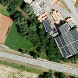 Sand Volleyball Court — aerial view