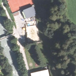 Sand Volleyball Court — aerial view