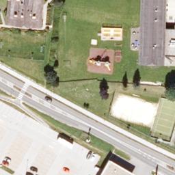 Sand Volleyball Court — aerial view