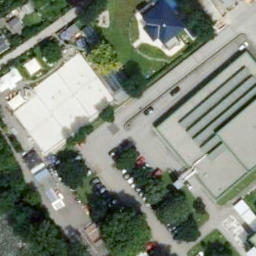 Sand Volleyball Court — aerial view