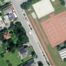Sand Volleyball Court — aerial view