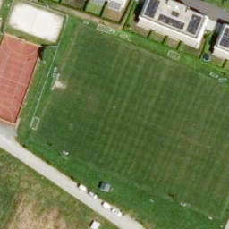 Sand Volleyball Court — aerial view