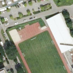 Sand Volleyball Court — aerial view