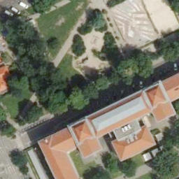 Sand Volleyball Court — aerial view