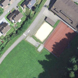 Sand Volleyball Court — aerial view