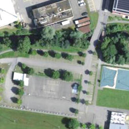 Sand Volleyball Court — aerial view