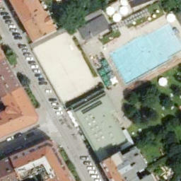 Sand Volleyball Court — aerial view