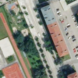 Sand Volleyball Court — aerial view