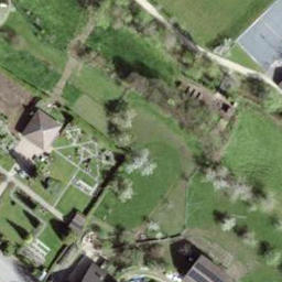 Sand Volleyball Court — aerial view
