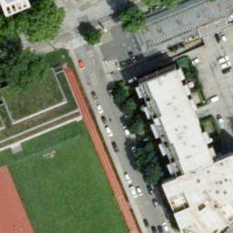 Sand Volleyball Court — aerial view