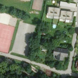 Sand Volleyball Court — aerial view