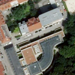 Sand Volleyball Court — aerial view