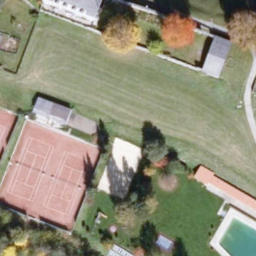 Sand Volleyball Court — aerial view