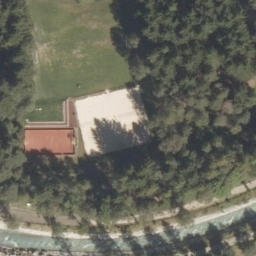 Sand Volleyball Court — aerial view