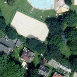 Sand Volleyball Court — aerial view