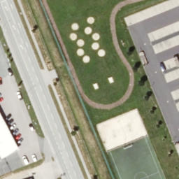 Sand Volleyball Court — aerial view