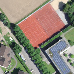 Sand Volleyball Court — aerial view