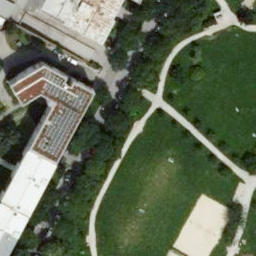 Sand Volleyball Court — aerial view