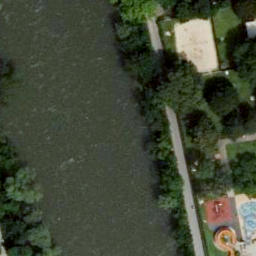 Sand Volleyball Court — aerial view