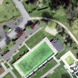 Sand Volleyball Court — aerial view