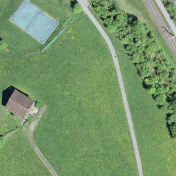 Sand Volleyball Court — aerial view