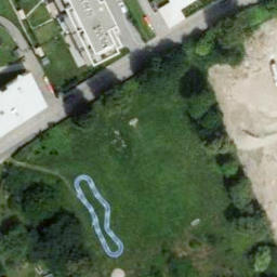 Sand Volleyball Court — aerial view