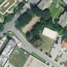 Sand Volleyball Court — aerial view