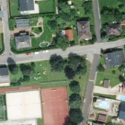Sand Volleyball Court — aerial view
