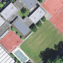 Sand Volleyball Court — aerial view