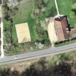 Sand Volleyball Court — aerial view