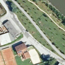 Sand Volleyball Court — aerial view