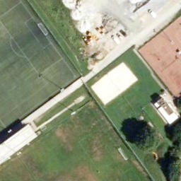Sand Volleyball Court — aerial view