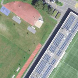 Sand Volleyball Court — aerial view