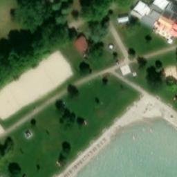 Sand Volleyball Court — aerial view