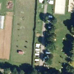 Sand Volleyball Court — aerial view