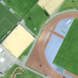 Sand Volleyball Court — aerial view